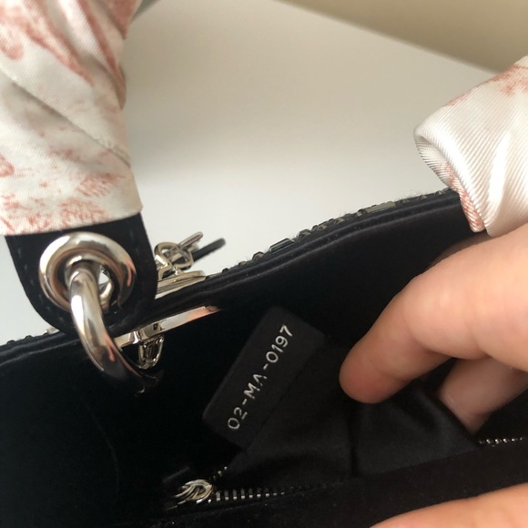 Mini Lady Dior black satin with cristals - Picture 10 of 12